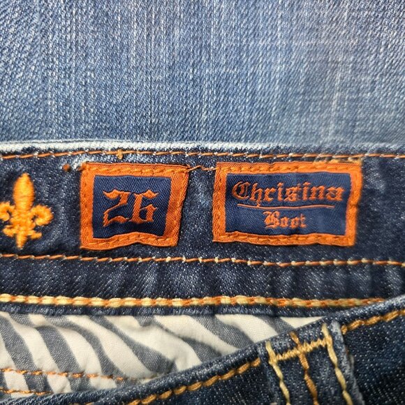 Rock Revival Christina Boot Cut Low-Rise Y2K Jeans 26 - Picture 9 of 16